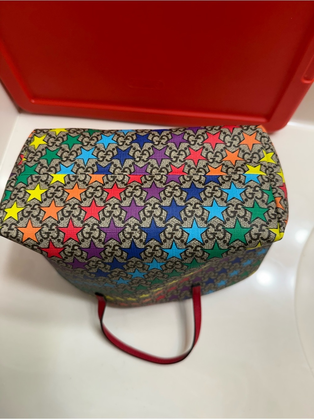 Gucci Supreme GG Stars Tote Bag Authentic - Picture 10 of 13